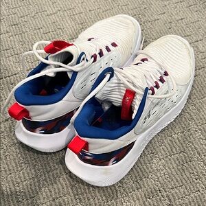 Under Armour White Sneakers with Blue and Red Accents